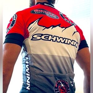 Schwinn Red and Gray Cycling Jersey